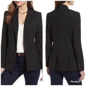 Nordstrom HALOGEN sz 10 L Black Blazer Jacket NWT